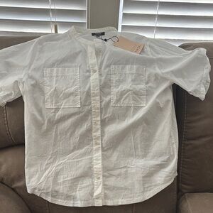 NYDJ SHORT SLEEVE BLOUSE SZ MED